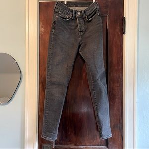 Levi’s Wedgie denim jeans, washed black EUC